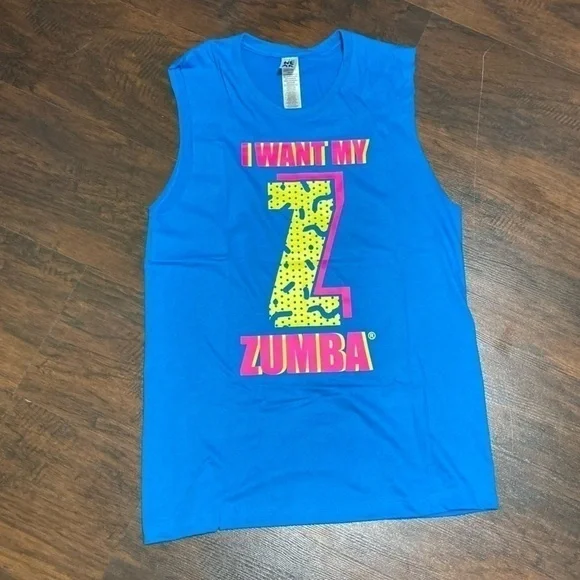 ZUMBA TANK  in Blue M/L nwot I want my Z -Zumba - Picture 2 of 5